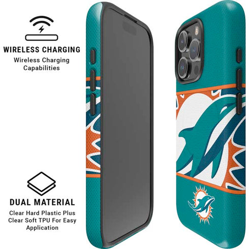 NFL Miami Dolphins Zone Block iPhone 16 Pro Magsafe Impact Case